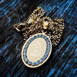 Stainless Steel St Mary Necklace